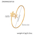 Gold Open Cuff Bracelets Dual Starfish Bee Ladybug Charms view 8