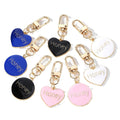 Gold Tone Honey Heart and Round Clip Keychains in Eight Colors view 5