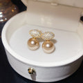 Crystal Bow and Pearl Clip On Earrings Statement Jewelry Design view 6