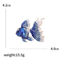 Enamel Goldfish Brooch in Four Bright Colorways Decorative Accessory view 5