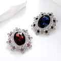 Flower Crystal Two Designs Metal Brooch Pin 5 x 4.3 cm view 5