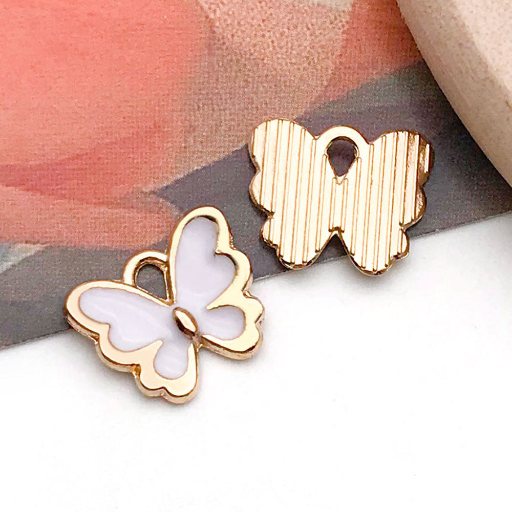 Zinc Alloy Cartoon Butterfly Charm Pendant for DIY Necklace Earring Bracelet Jewelry Making