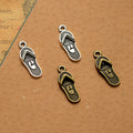Mini Flip Flop Charm Metal Jewelry Making Component In 3 Finishes view 1