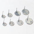 Round Post Earring Pad Findings in Three Metal Finishes and Four Sizes view 7