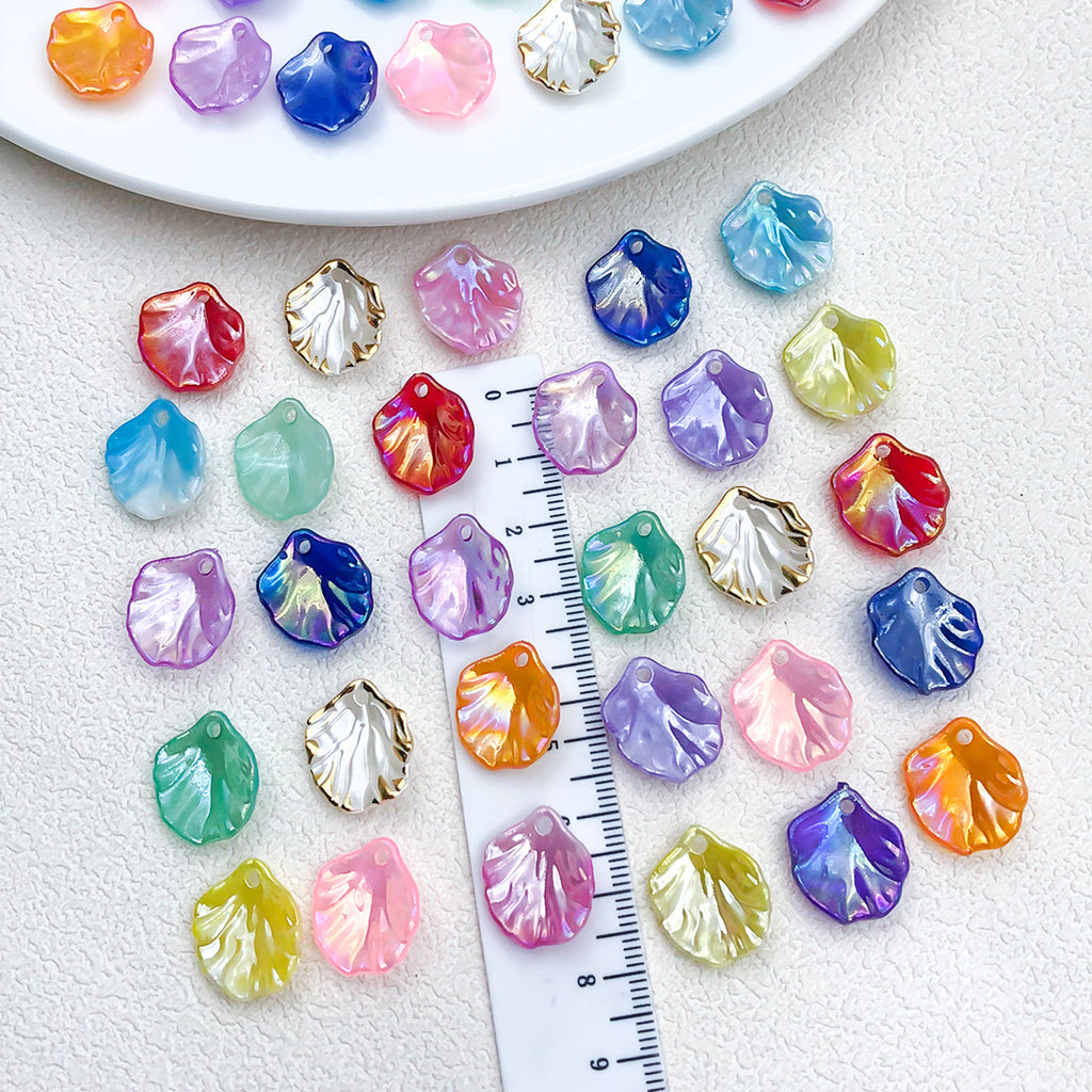 Acrylic Colorful Cabbage Leaf Petal Charm Pendant for Hair Accessories DIY Jewelry