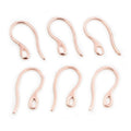 Curved Metal Earring Hooks in Steel Gold and Rose Gold Finishes view 6