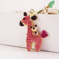Rhinestone Deer Bear Keychain With Heart-Shaped Tail view 6