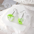 Silver Tone Gradient Cheese Novelty Resin Hook Earrings view 6