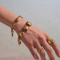 Gold Elephant Clover Charm Bracelet And Clip-On Pendant Charms view 2