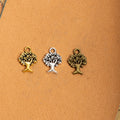 Mini Tree Of Life Charm Metal Jewelry Making Component In 3 Finishes view 1
