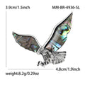 Abalone Shell Flying Eagle Brooch With Silver Tone Frame view 5