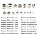 Smooth Round Spacer Beads in Gold and Silver Tones view 2