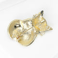Black And White Fox Brooch In 1 Style With Enamel And Crystal Details view 4
