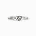 Silver Tone Twisted Rope Knot Band Ring Sizes 5 to 12 view 2