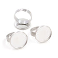 Adjustable Stainless Steel Ring Blanks in Seven Pad Sizes view 3