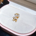 Crystal Flower and Pearl Ear Clips in Three Finishes view 7