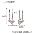 Heart and Eight Point Star Drop Earrings in Two Finishes view 8