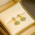 Rabbit Hook Pom Pom and Stud Earrings in Three Styles view 8