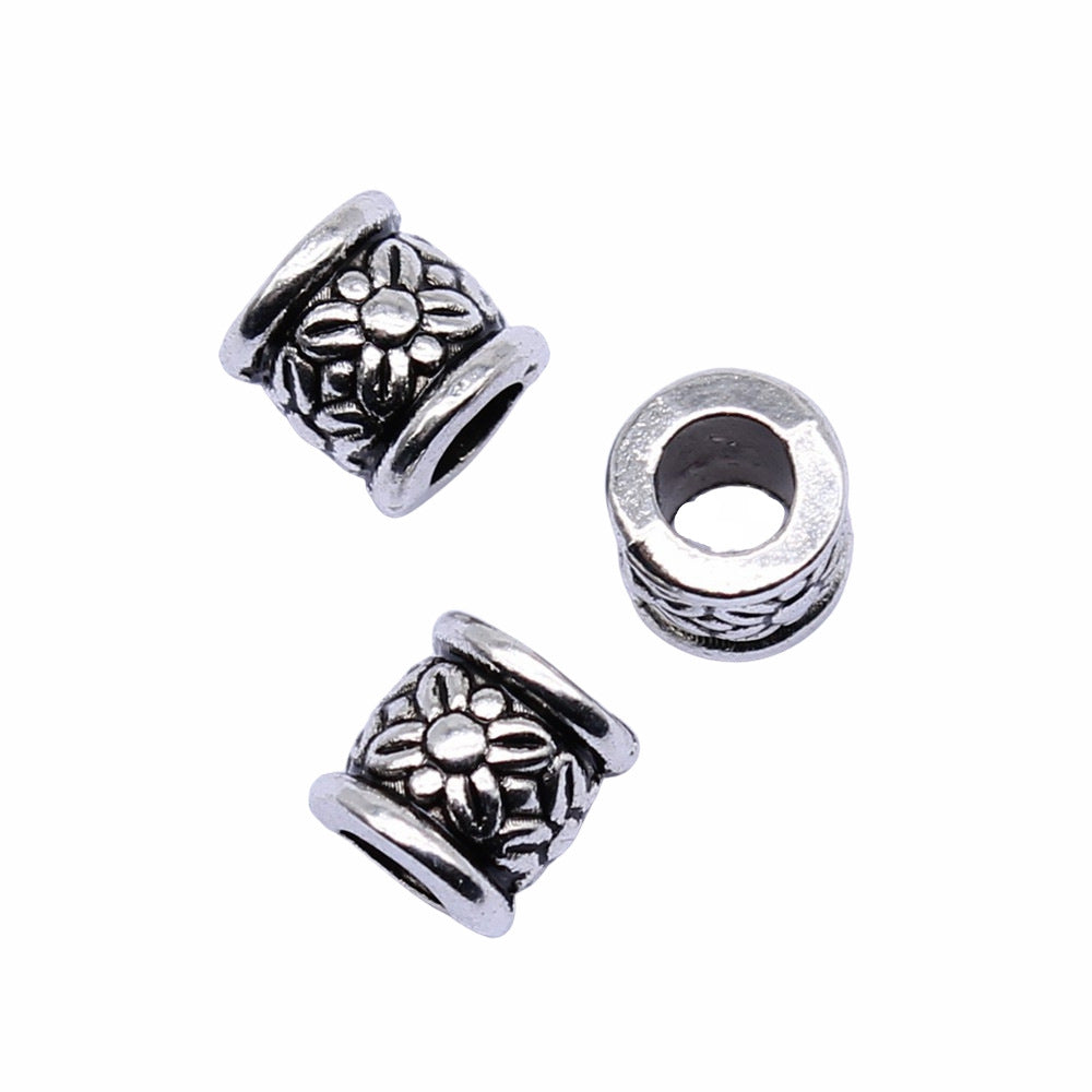 8x7mm 1.2g Multicolor Zinc Alloy Large Hole Spacer Beads for Bracelet Necklace DIY Jewelry Making