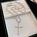Long Cross Pendant Necklaces in Gold and Silver Tones view 7
