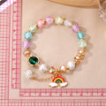 Assorted Pastel Bead Stretch Bracelets with Novelty Charms view 5