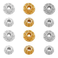 Metal Flying Saucer Spacer Beads in Two Shapes and Three Finishes view 5