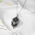 Gothic Bat Portrait Medallion Pendant Necklaces in Six Finishes view 5