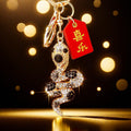 Jeweled Gem Snake Keychains with Nine Color and Blessing Combinations view 12