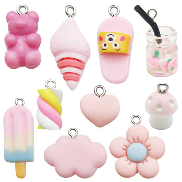 Pink Seashell and Ice Cream Shell Charms with 11 Listed Options