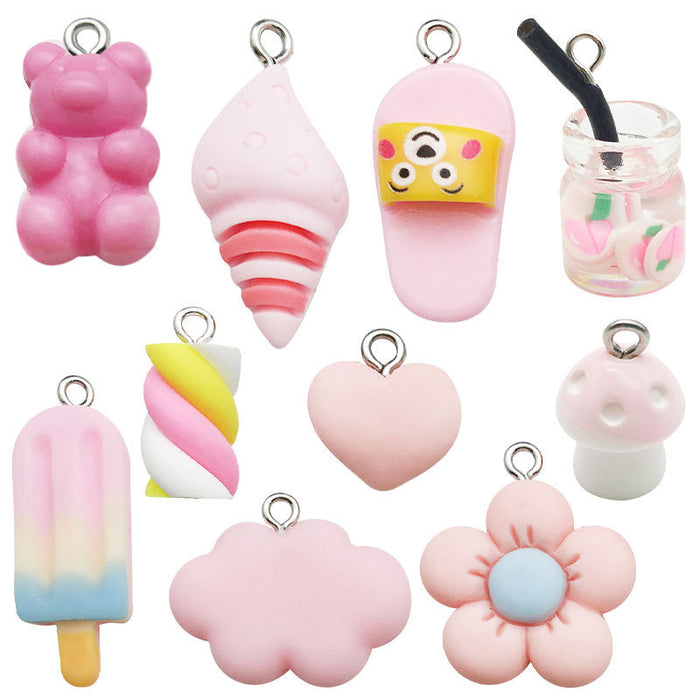 Pink Seashell and Ice Cream Shell Charms with 11 Listed Options