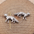 Antique Silver Metal Standing Fox Shaped Bead For Jewelry Making view 2