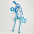 Woven Cord Bow Keychain With Colorful Charm Accents view 6