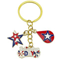 Independence Day Star and Flag Enamel Keychains, 8 Designs view 5
