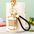 Jeweled Suitcase Keychains with Braided and Bare Wrist Loop Options view 10