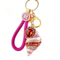 Jeweled Conch Shell Keychains With Color and Wrist Strap Options view 5