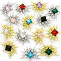 Square Crystal Sunburst Charm Collection for Jewelry Making view 4