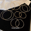 Silver Tone Textured Hoop Earrings in Three Sizes Decorative Jewelry view 1