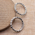 Multi Size Hammered Round Connector Ring Metal Jewelry Making Component view 2