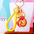 Enamel Coiled Chinese Dragon Keychains with Fortune Cord Sets in Nine Options view 10