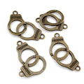 Handcuff Shape Charms with Freedom Lettering in Mixed Finishes view 5
