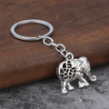 Cutout Elephant Metal Keychain in Three Color Finishes view 6
