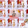 Jeweled Auspicious Snake Keychains in Eight Motifs with Cord Sets view 1