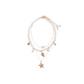 Pearl Shell Starfish Three Layer Necklace Set Two Colors view 5
