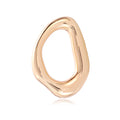Silver Tone Open Ring Irregular Two Designs Metal Brooch Pin view 6
