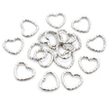 Twisted Heart and Star Jump Rings in Gold and Silver Tones view 4
