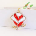 Rhinestone Rose Keychain With Lobster Clasp, 6 Color Options view 4