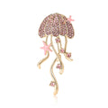 Rhinestone Jellyfish Brooch With Starfish Accents Metal Alloy view 1