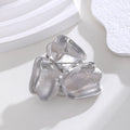 Silver Tone Camellia Pearl Look Metal Brooch Pin for Jackets and Lapels view 3