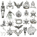 Antique Silver Halloween Theme and Skull Metal Charms with 25 Listed Options view 6