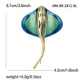 Enamel Stingray Brooch Gold-Tone Metal Pin Four Colorways view 3